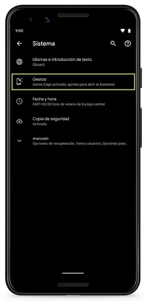 Gestos en Android 10 Q, guía completa