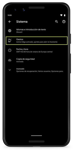 Gestos en Android 10 Q, guía completa