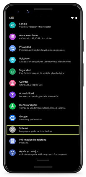 Gestos en Android 10 Q, guía completa