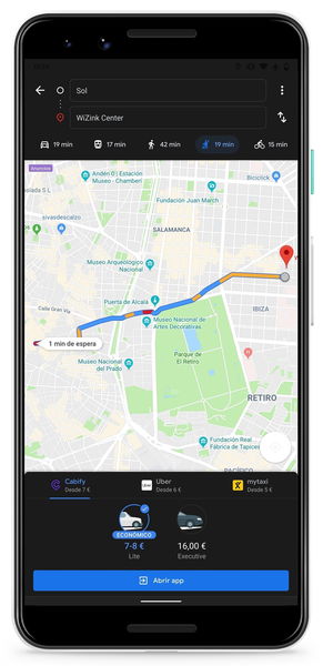 Cómo pedir un Cabify desde Google Maps