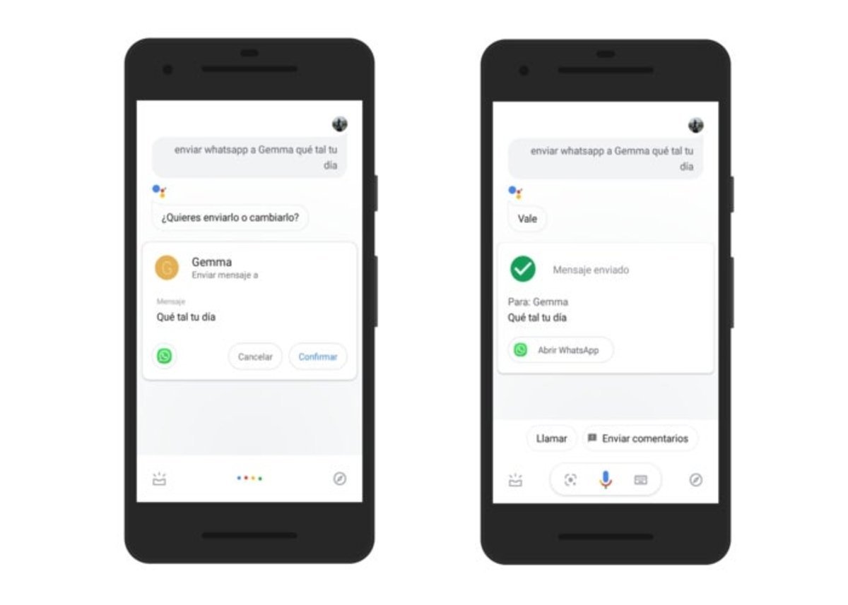 Enviar mensajes de WhatsApp con Google Assistant