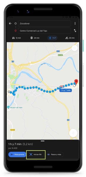 Cómo usar Google Maps en realidad aumentada