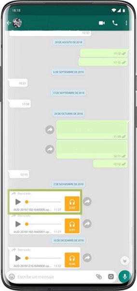 Cómo aumentar la velocidad de los mensajes de voz de WhatsApp