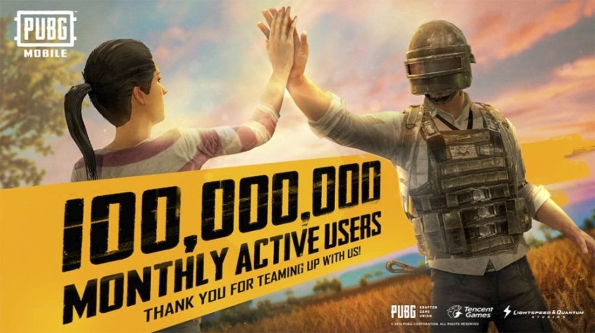 PUBG Mobile 100 millones usuarios al mes