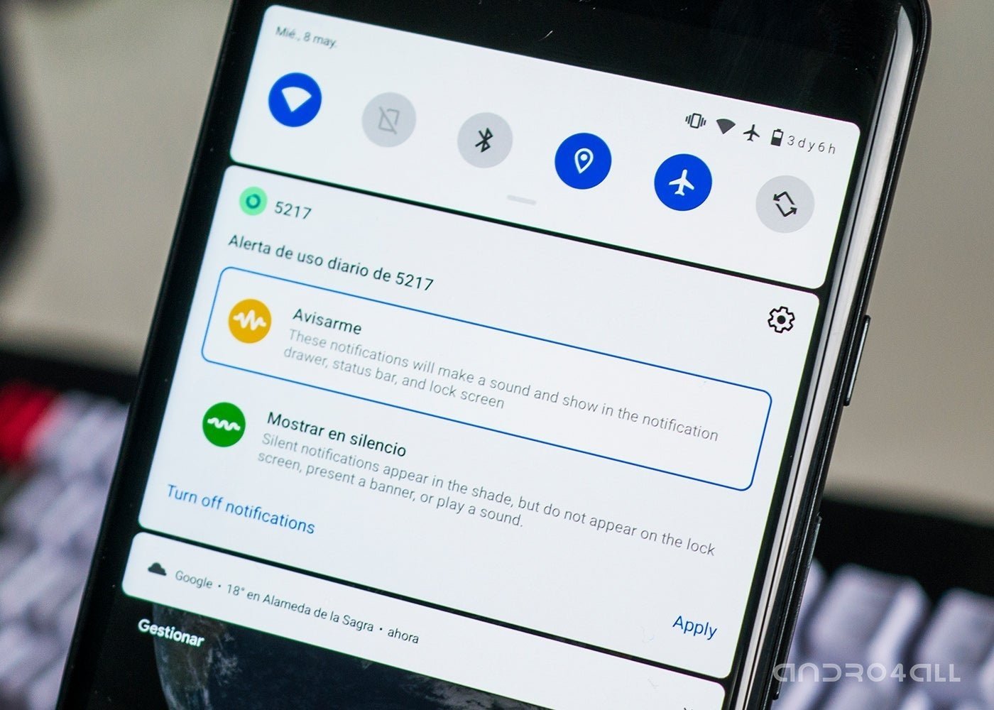 Posponer notificaciones en Android Q