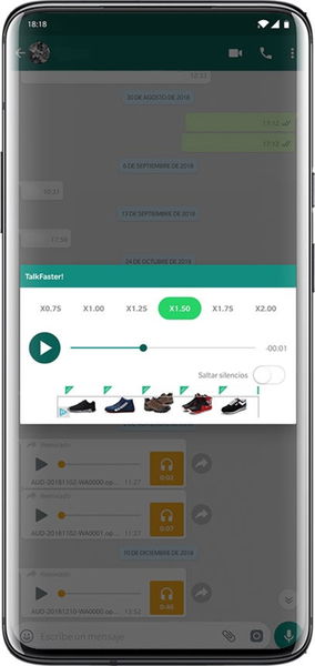Cómo aumentar la velocidad de los mensajes de voz de WhatsApp
