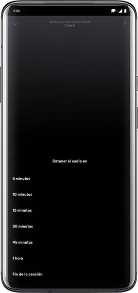 Cómo configurar el temporizador de Spotify en Android para que la música se detenga automáticamente