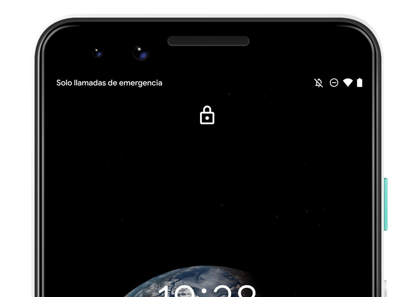 Icono de candado en pantalla de bloqueo