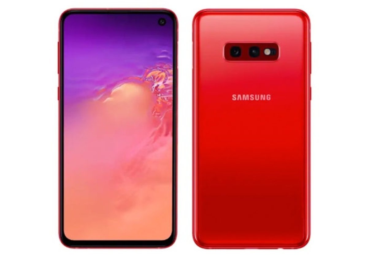 Samsung Galaxy S10e color rojo renders