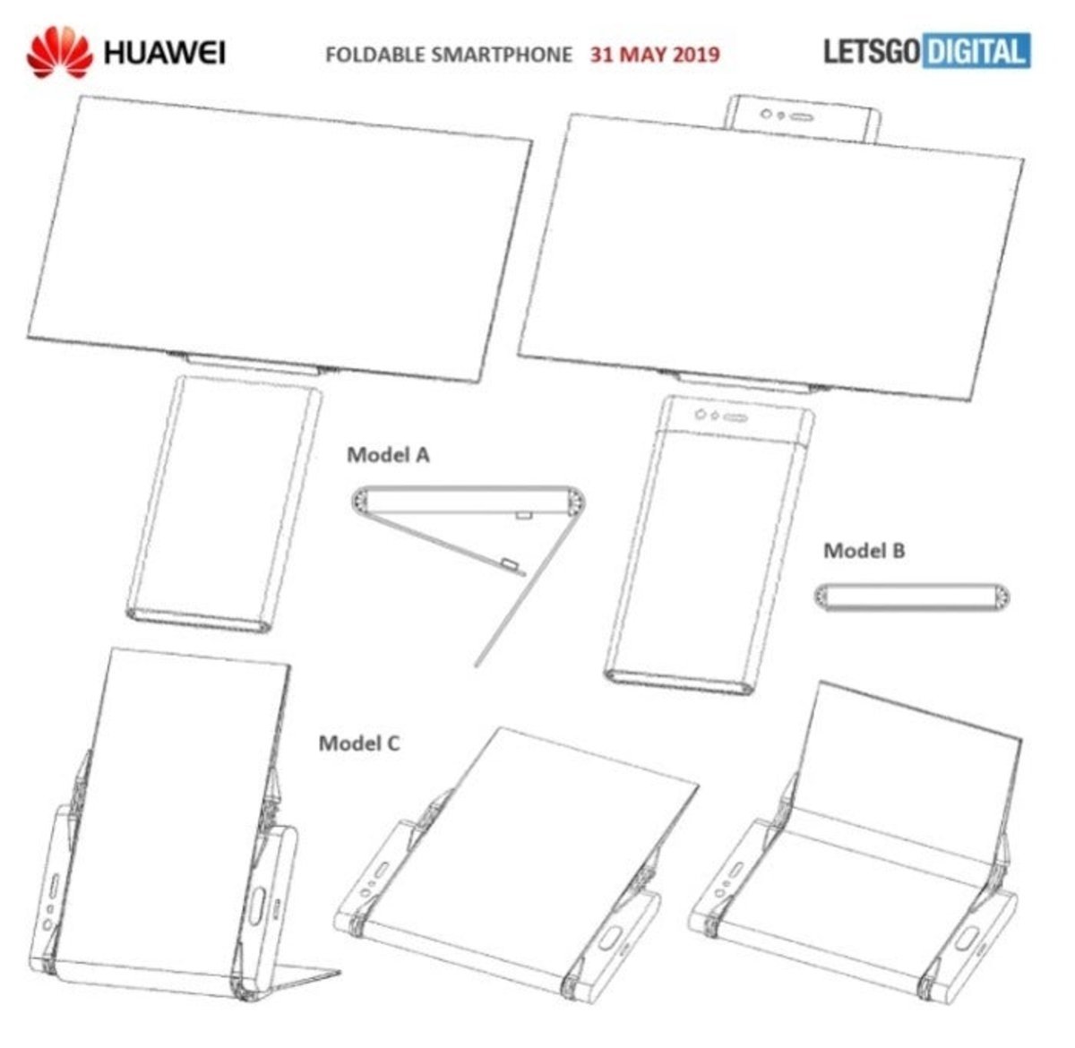 Nuevas patentes Huawei plegables