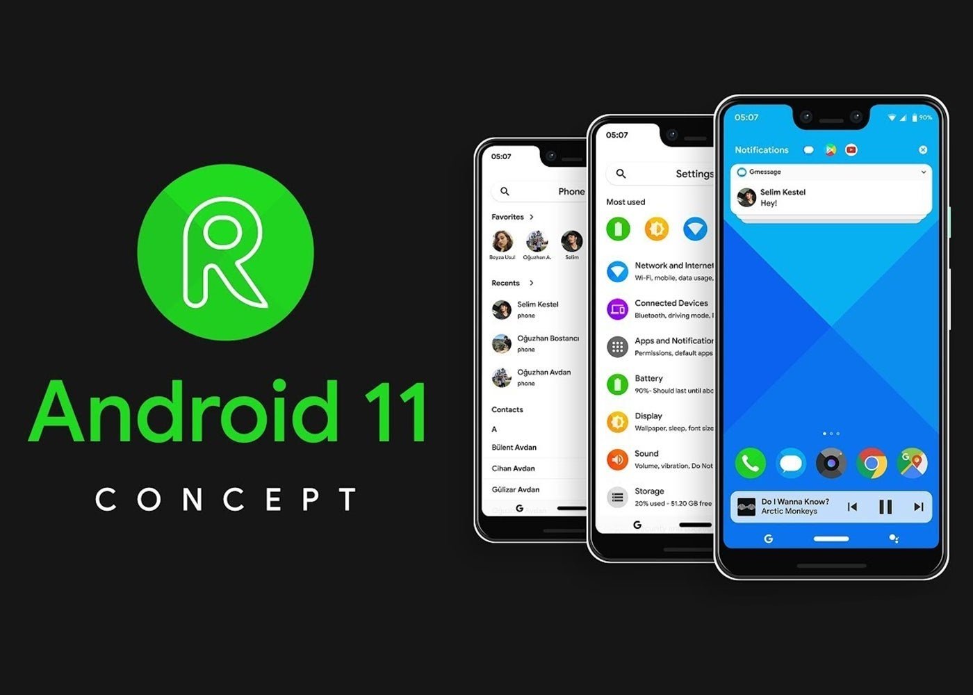 Android 11 R, concepto