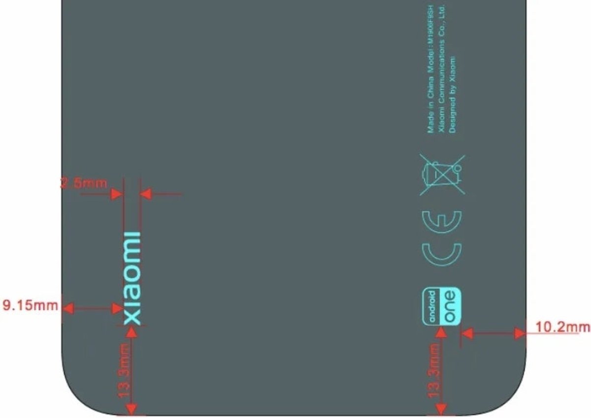 Logo Android One en movil similar al Mi CC9e