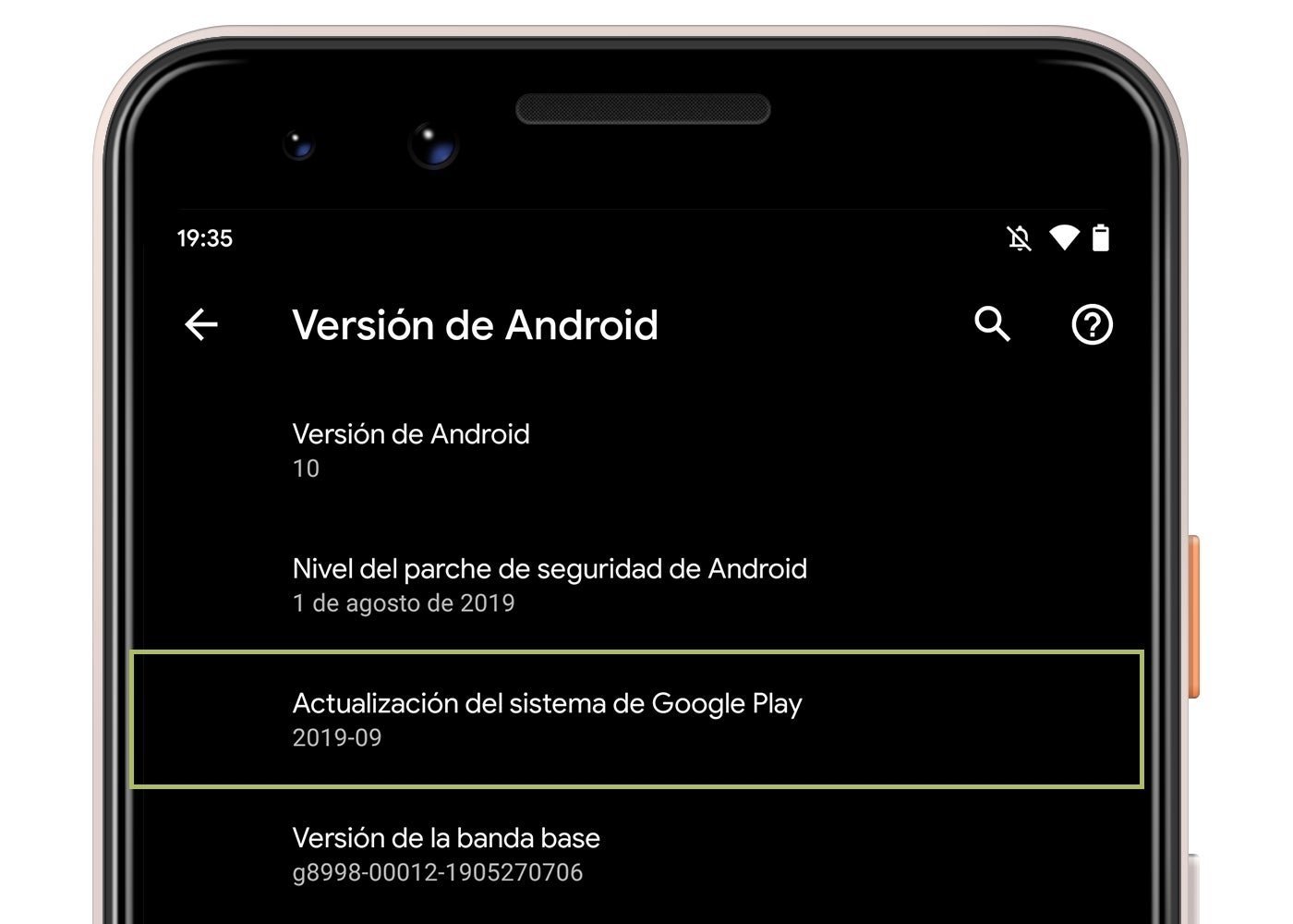 Actualizacion del sistema de Google Play