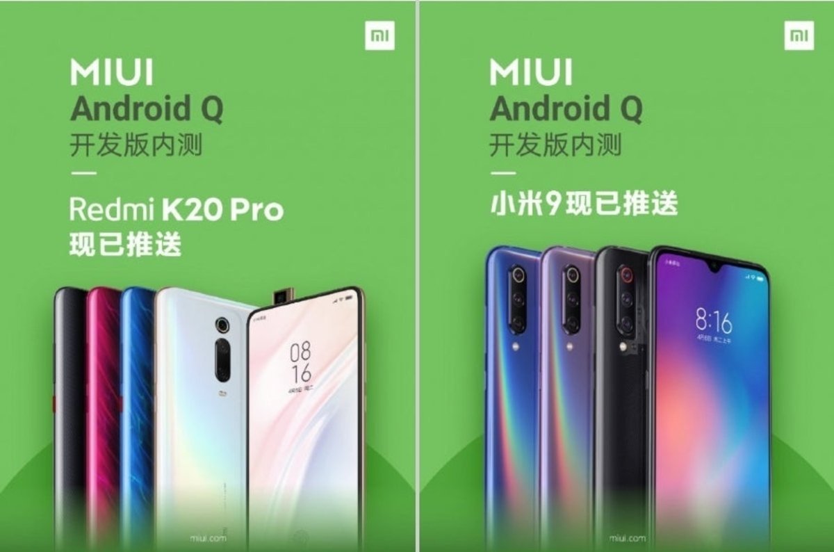 MIUI Android Q Redmi K20 Pro y MI 9