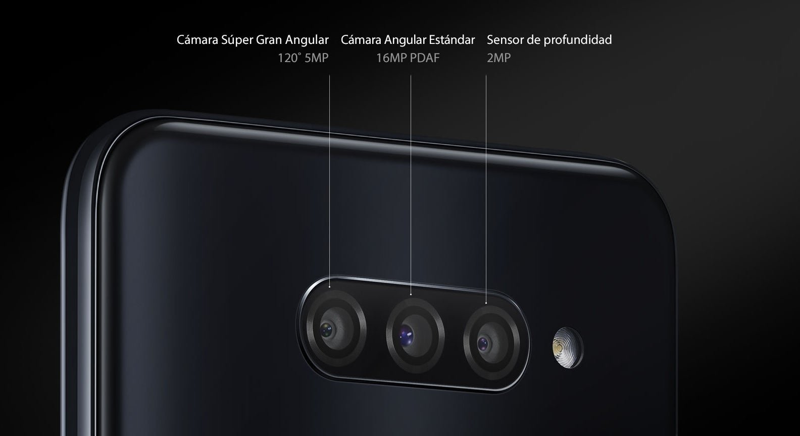 Triple cámara del LG Q60