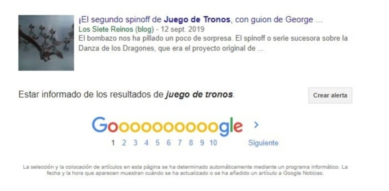 Alertas de noticias de Google 1