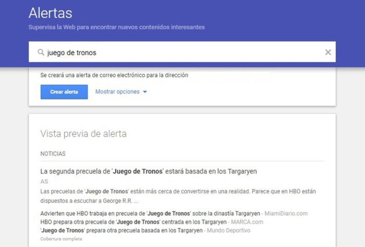 Alertas de noticias de Google 2