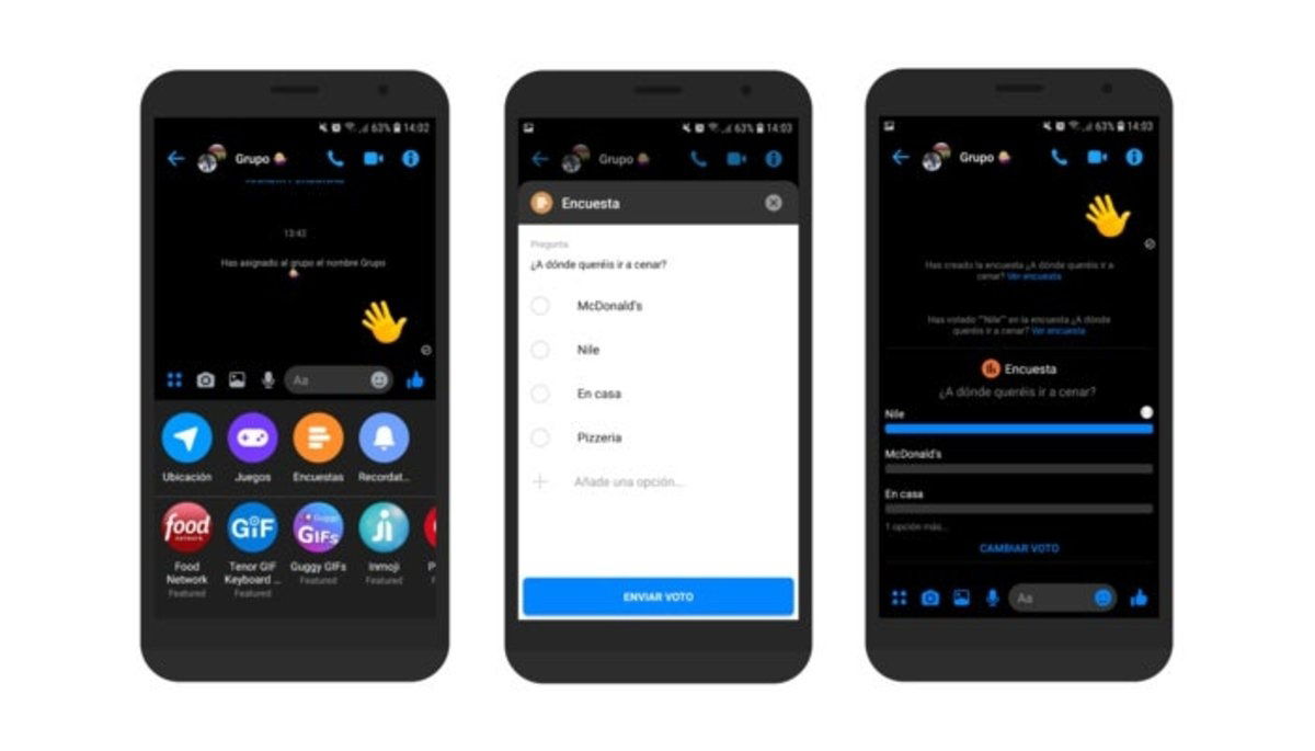 Encuestas en Facebook Messenger