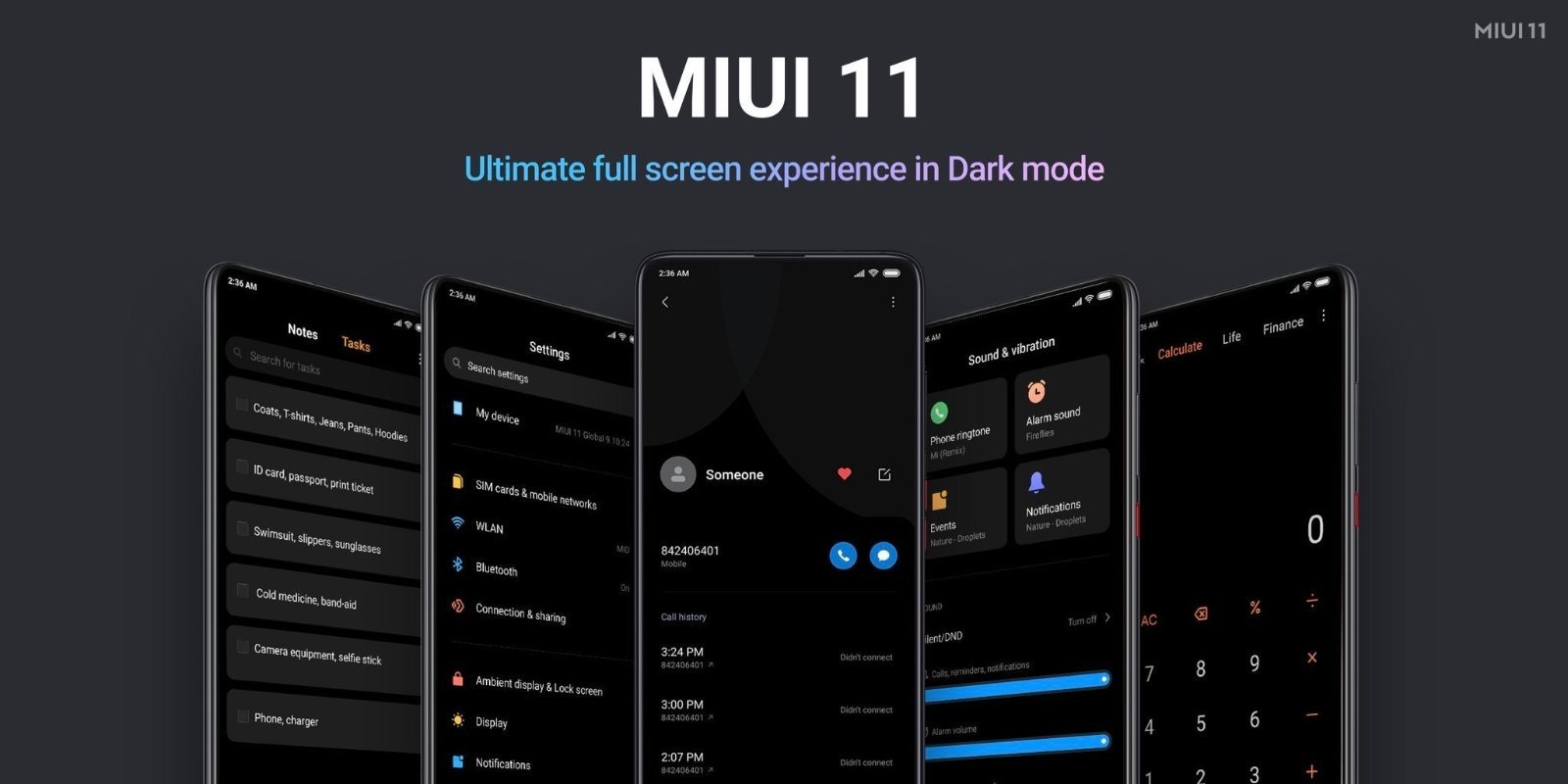 MIUI 11 dark