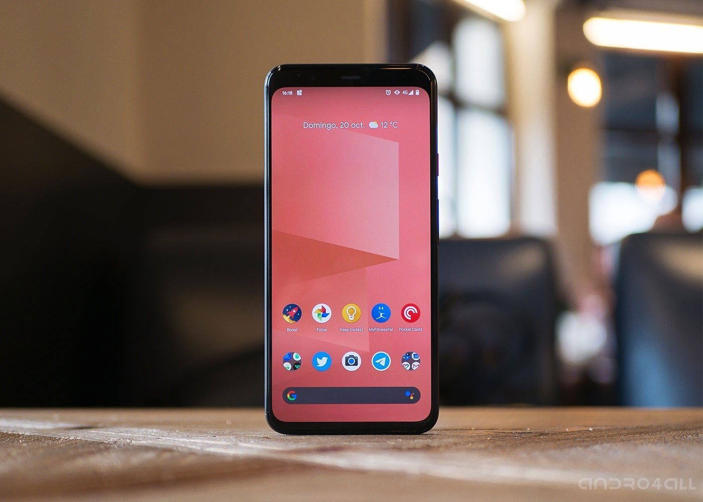 Pixel 4 XL, pantalla de inicio