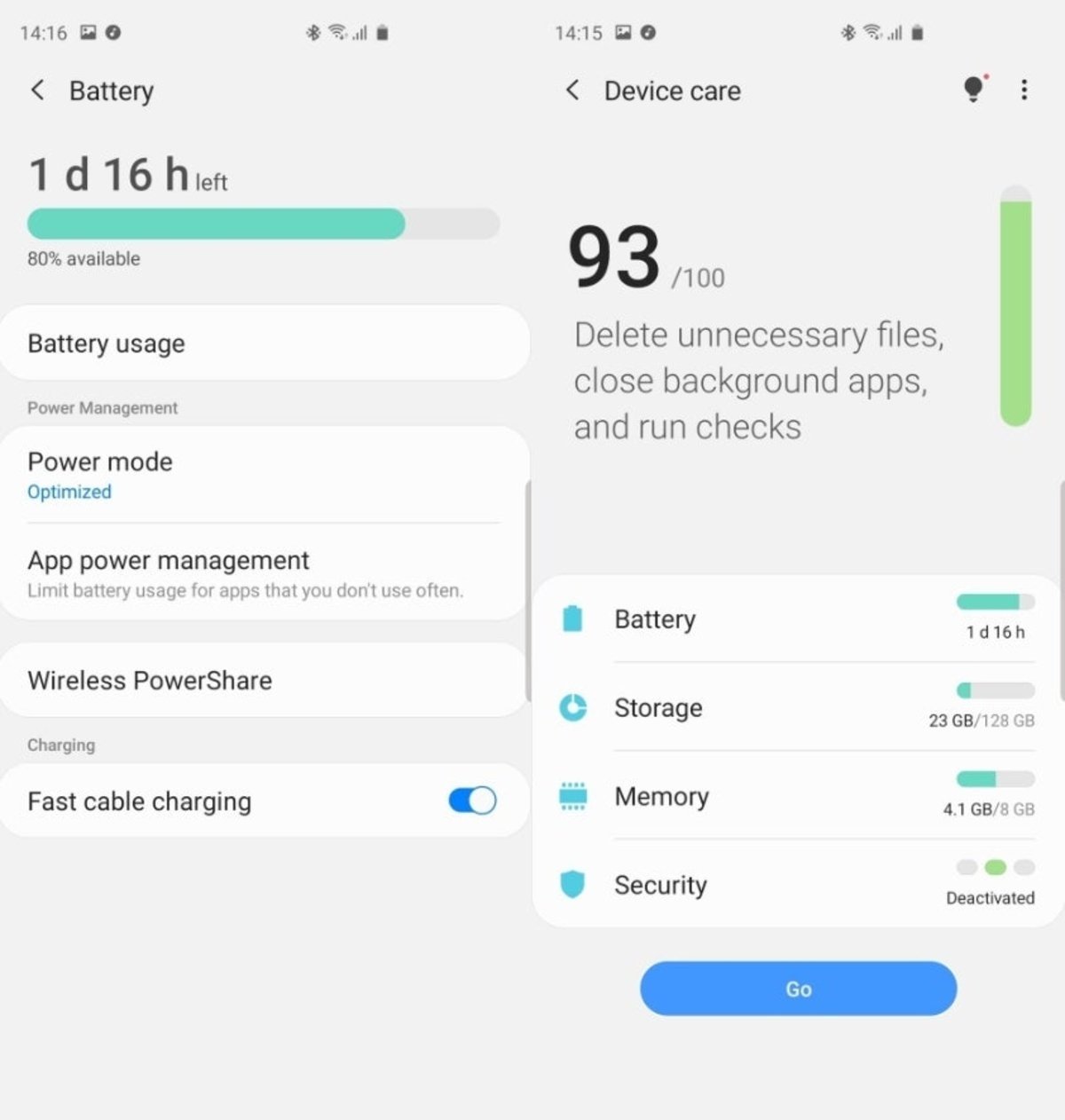Salud del dispositivo en Android 10 y Android 9