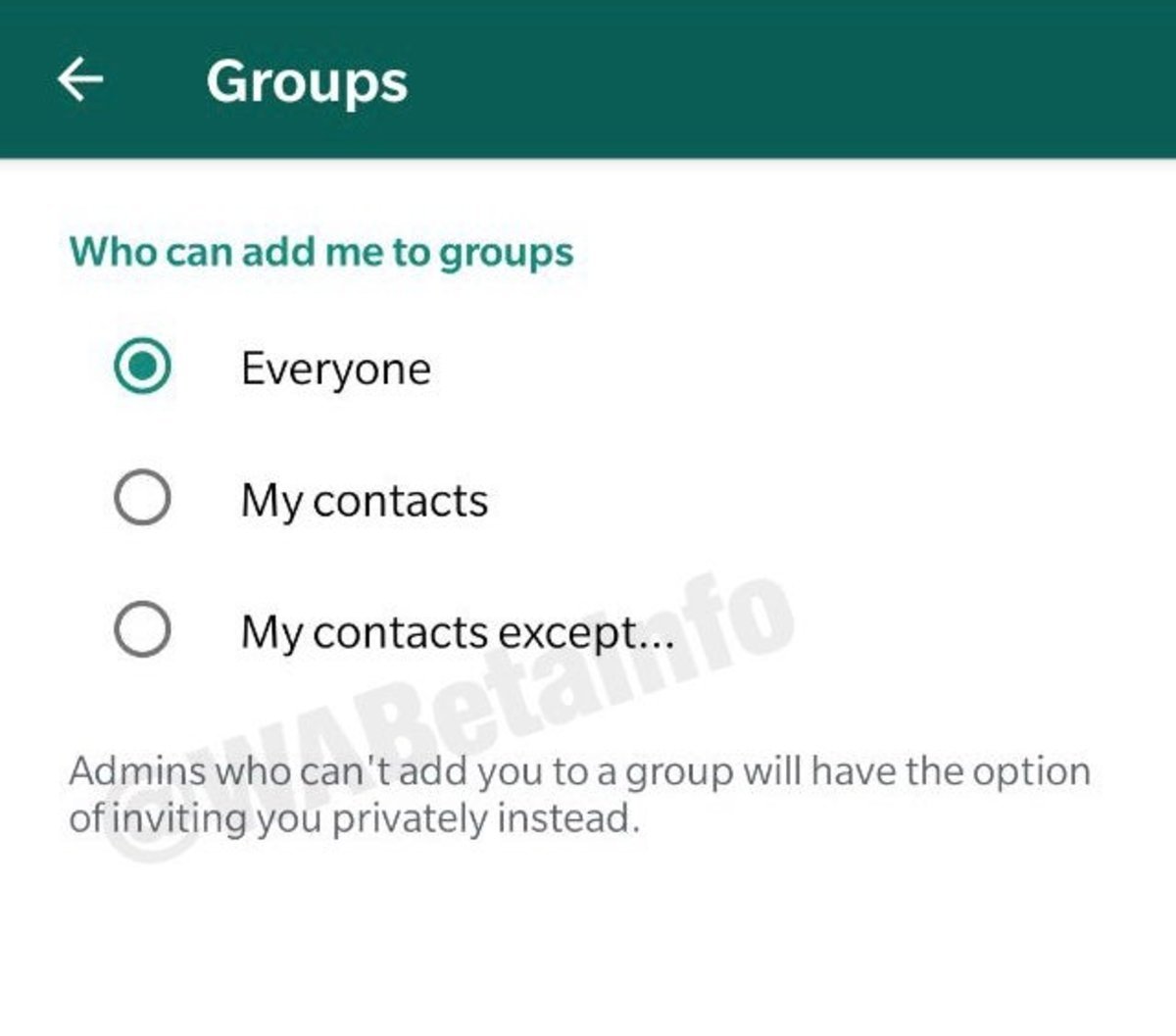 privacidad grupos whatsapp android