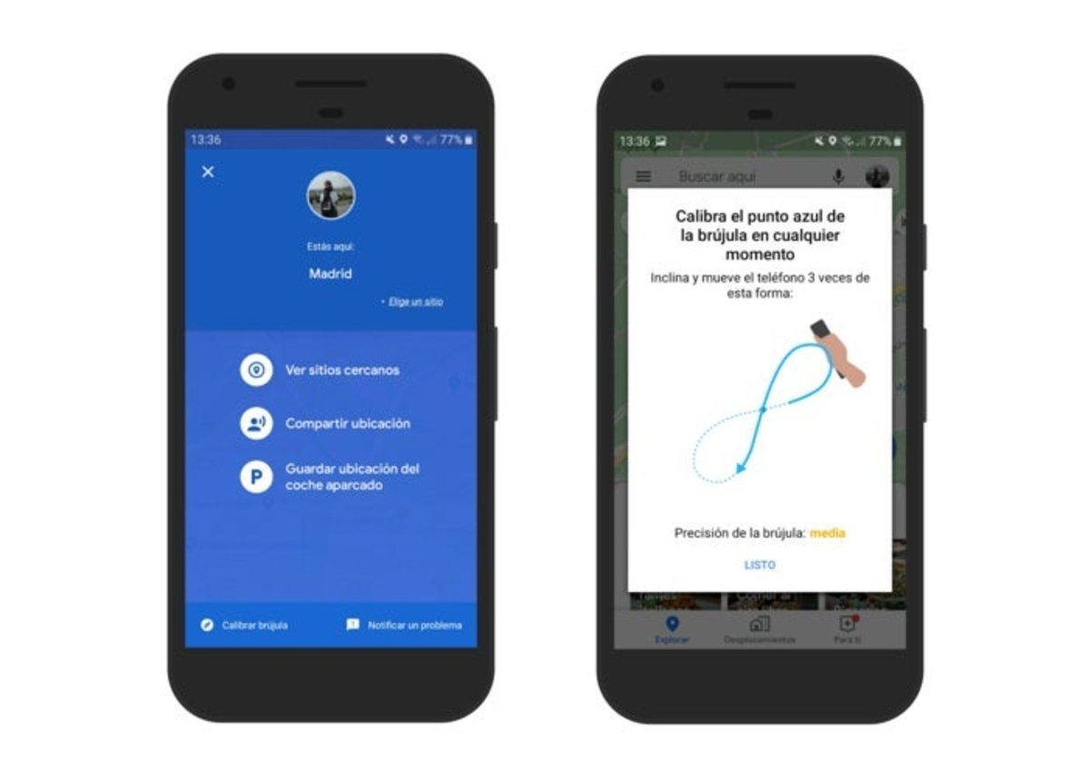Cómo calibrar la brújula de tu móvil con Google Maps, y 3 apps de brújula para Android gratis