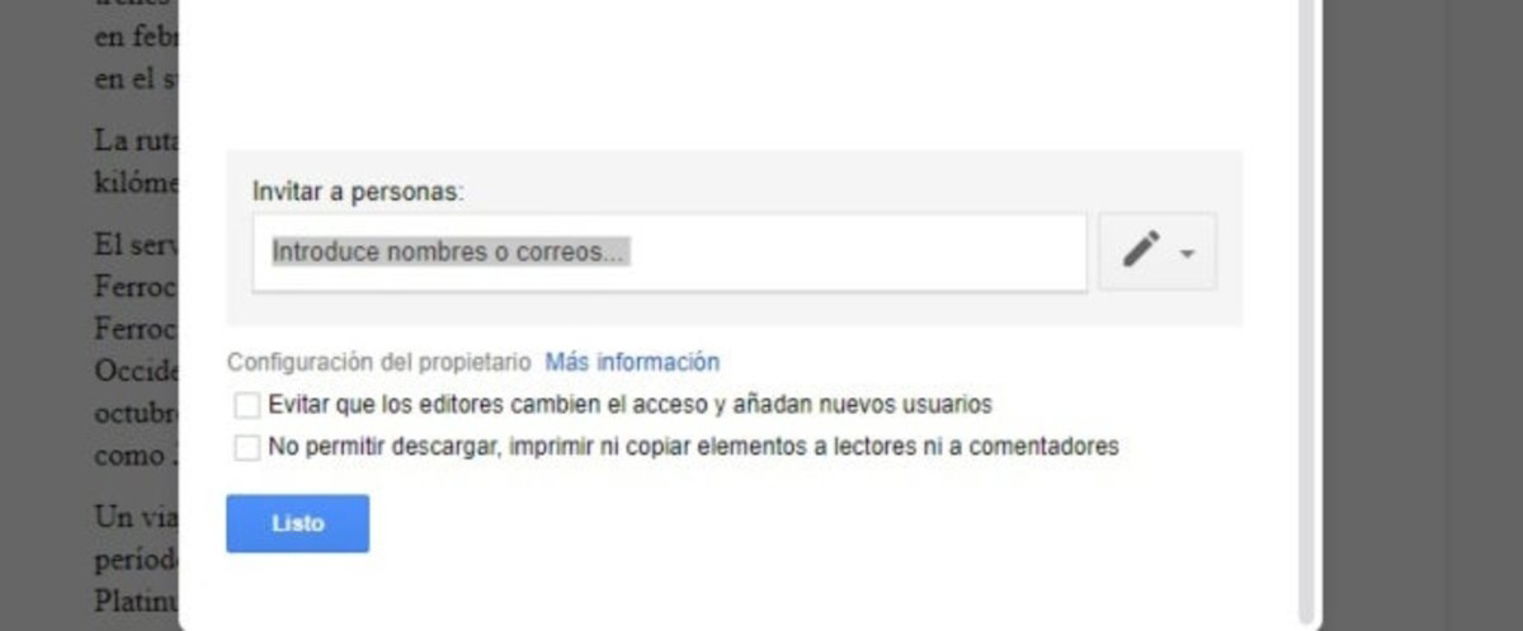 Opciones de editores de documentos de Google