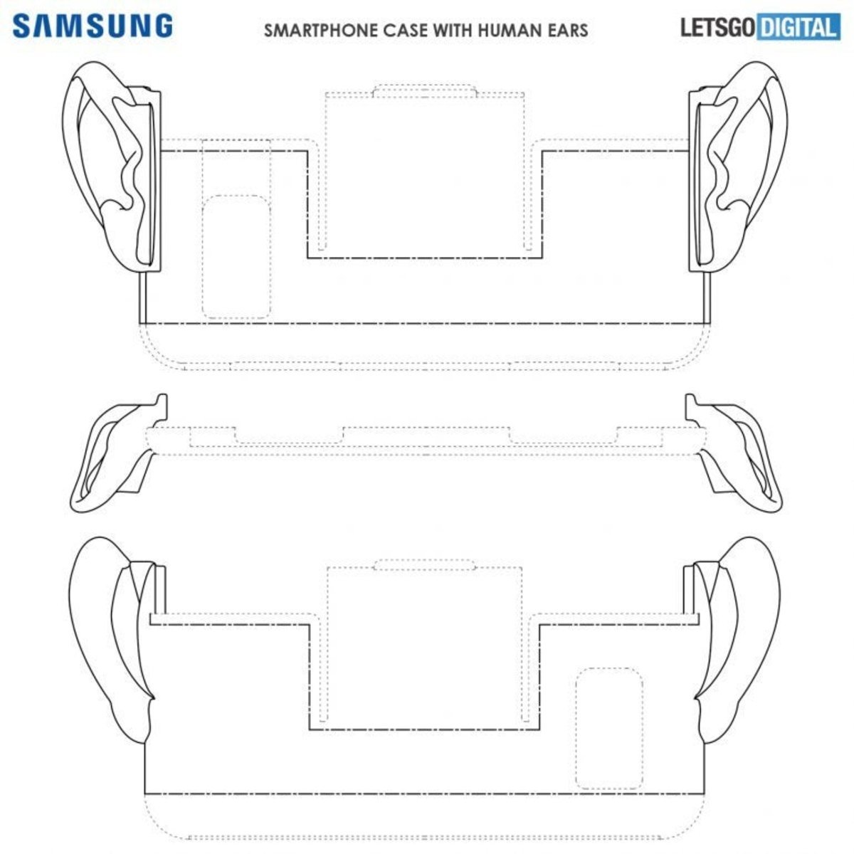 Samsung funda con orejas patente
