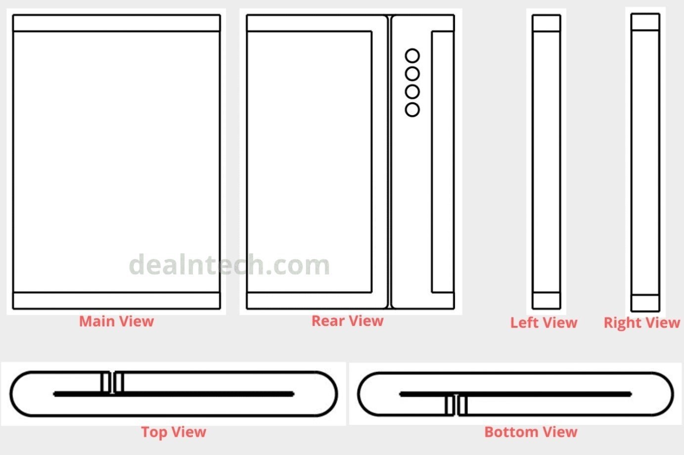Xiaomi esquema diseño plegable