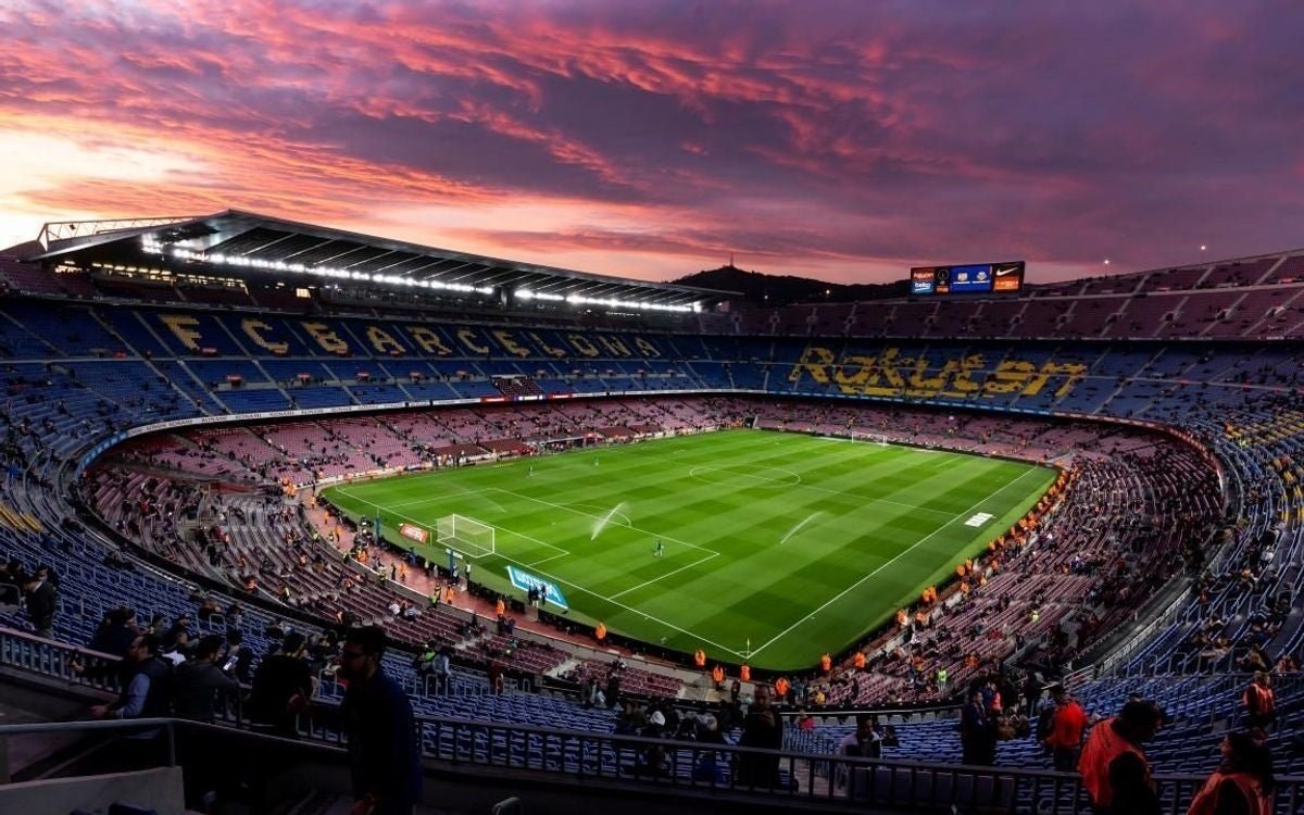 Estadio Camp Nou, que acogerá hoy el Barça vs Real Madrid