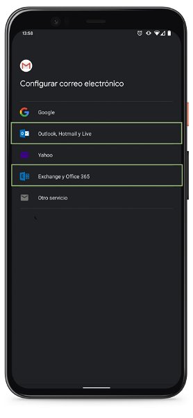 Cómo configurar una cuenta de Outlook o Hotmail en Android