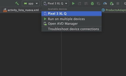 Ejecutar app en dispositivo con Android Studio