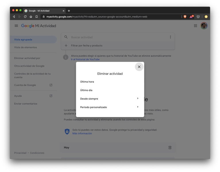Cómo borrar tu actividad de Google y evitar que sigan lo que haces