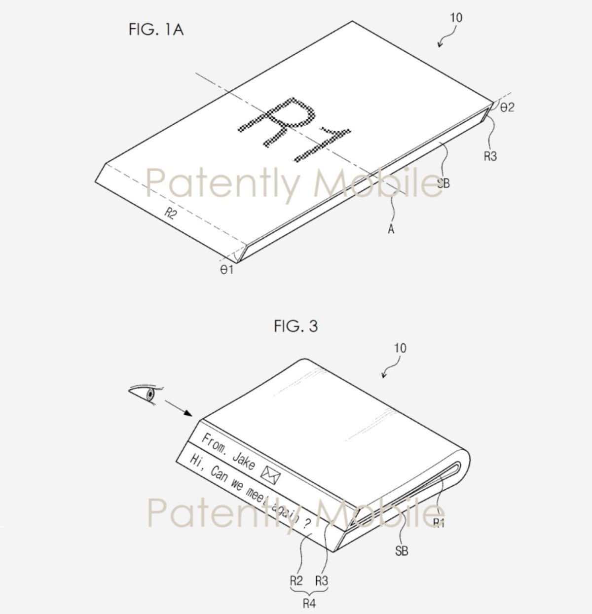 Samsung patente de móvil plegable