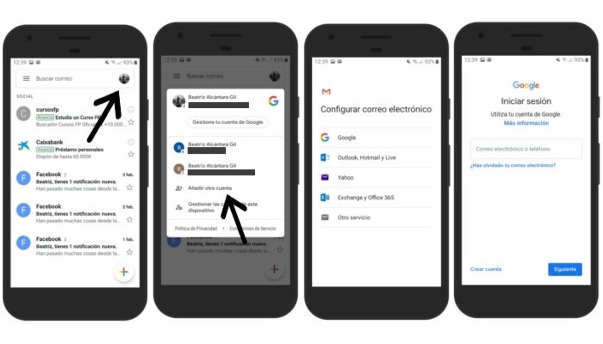 Añadir cuenta de Gmail en Android