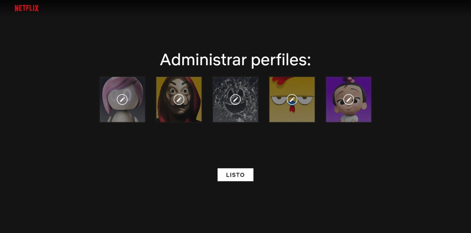 Administrar perfiles en Netflix