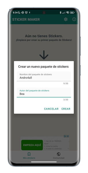 Cómo hacer stickers de WhatsApp con tus propias fotos