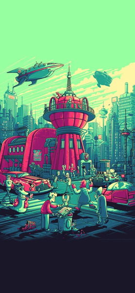 Lleva tu móvil al año 3000 con estos fondos de pantalla de Futurama