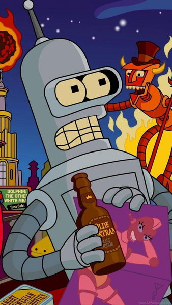 Lleva tu móvil al año 3000 con estos fondos de pantalla de Futurama