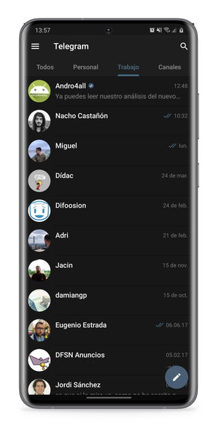 Cómo organizar tus chats de Telegram en cómodas carpetas