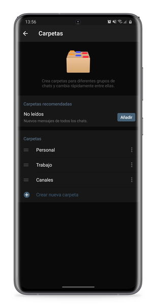 Carpetas de Telegram
