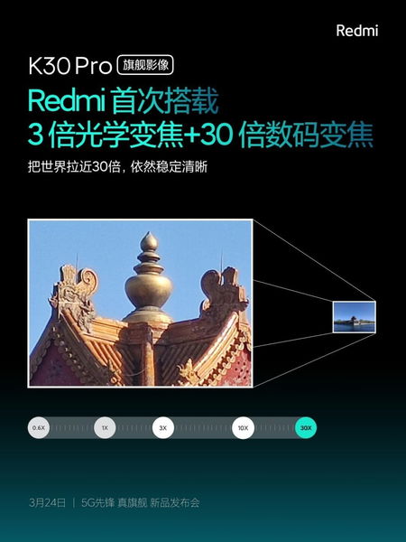 Así serán las cámaras del nuevo Redmi K30 Pro: vídeo 8K, doble sensor de 64 MP y más