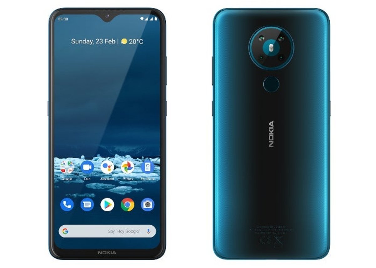 Nokia 5.3 frontal y trasera