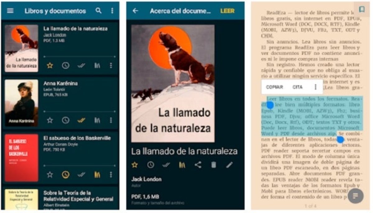 App ReadEra, leer libros en el móvil