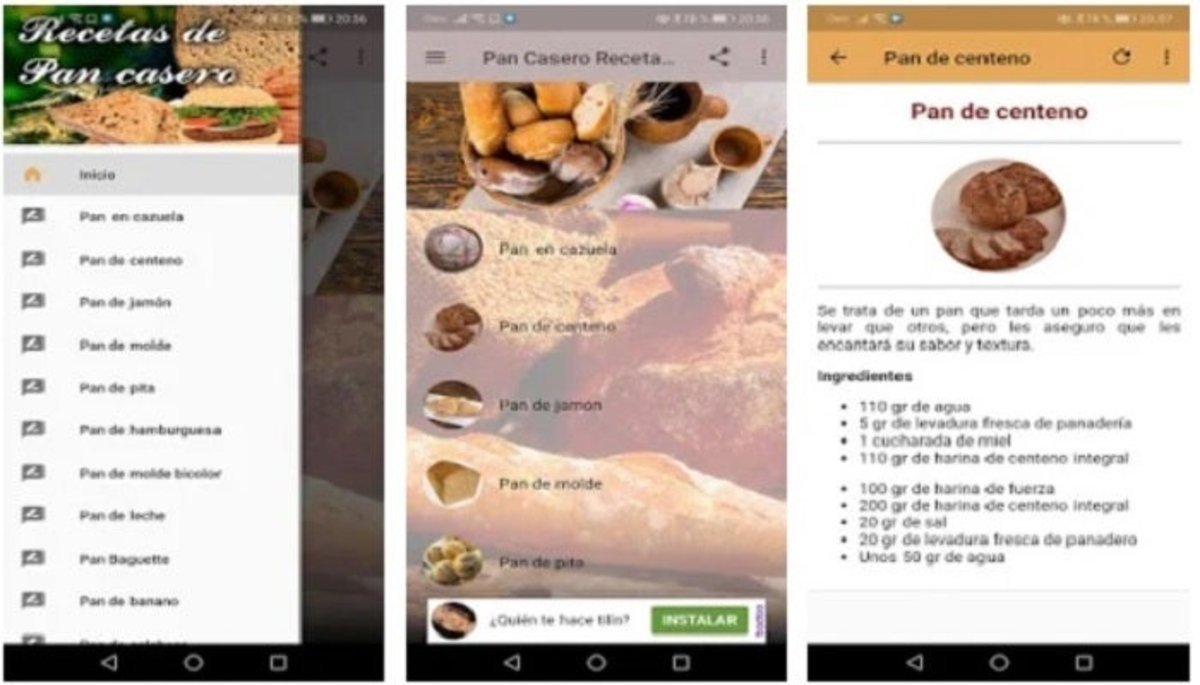 App Recetas de pan casero