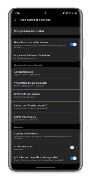 Cómo instalar un certificado digital en Android