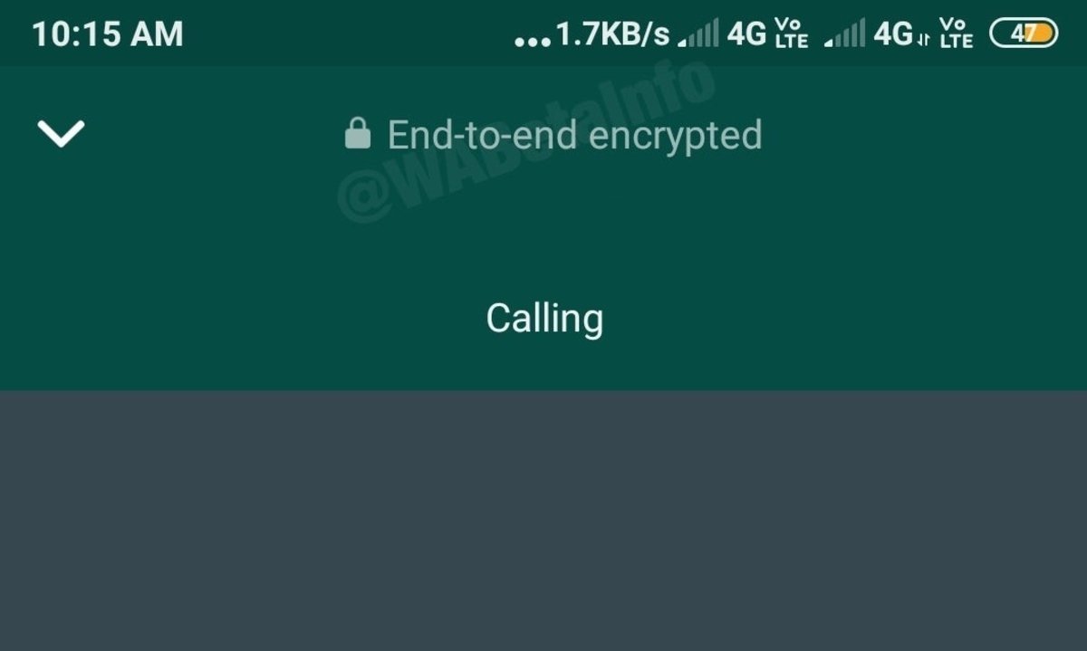 Nueva cabecera de llamadas en WhatsApp