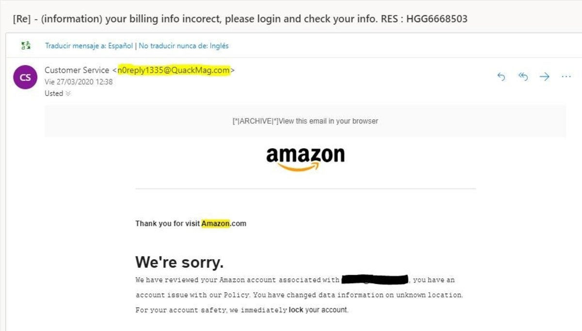 Cuenta bloqueada cheap amazon españa