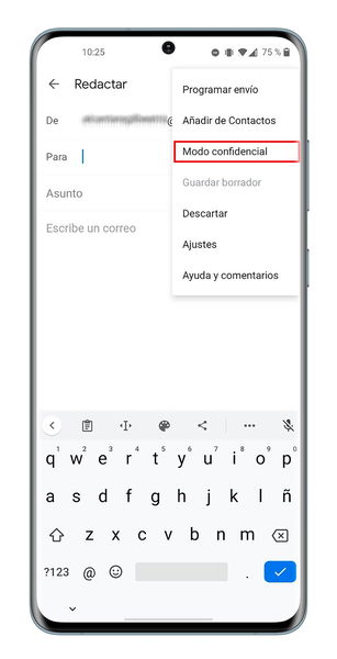 Así puedes crear y abrir correos electrónicos confidenciales en Gmail desde tu móvil